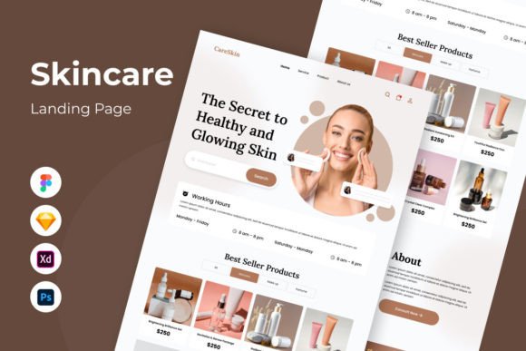 CareSkin - Skincare Landing Page V1: Your Digital Sanctuary