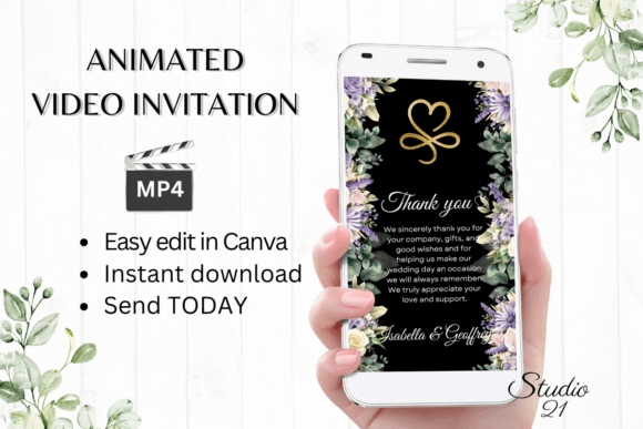 Digital Wedding Thank You W9415TU: A Modern Serif for Elegant Branding