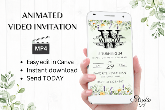 Elevate Your Event with the Smartphone Invitation (Monogram W)