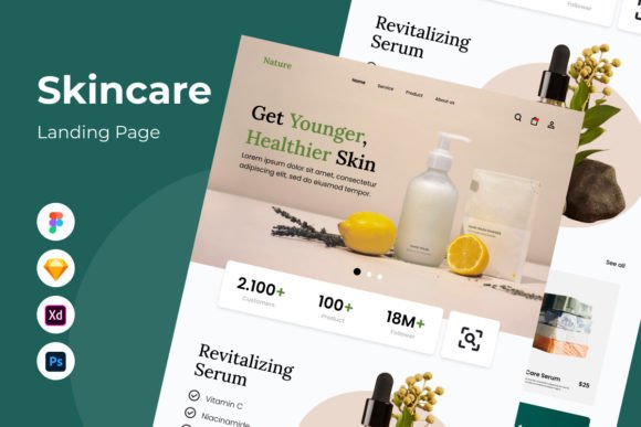 Embrace Natural Beauty with Nature - Skincare Landing Page V1