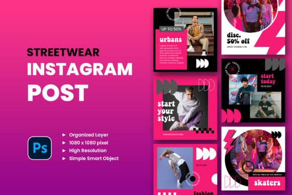 Master the Aesthetic: Retro Streetwear Instagram Post Templates