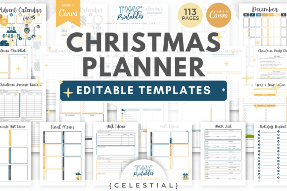 Master Your Holiday Season with Christmas Planner Canva Templates /CELES