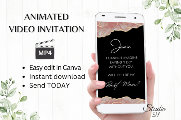 Minimalist Best Man Proposal: Digital Invitations Made Easy