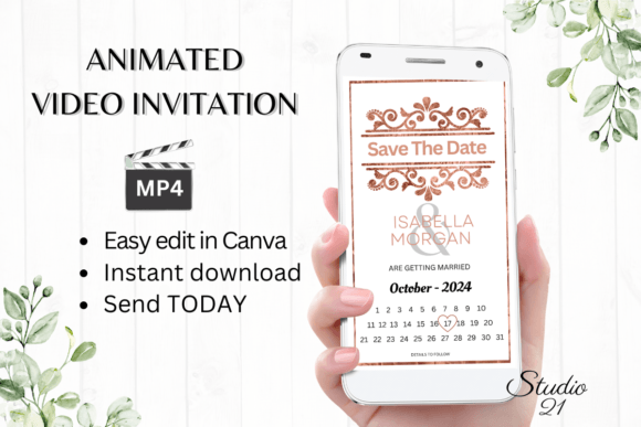 Minimalist Save the Date W2926B: Effortless Elegance