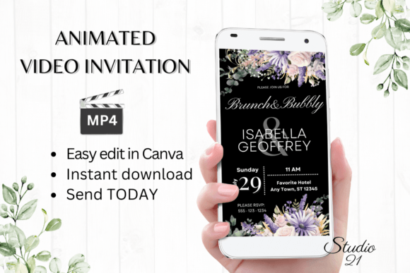 Modernize Your Celebration: The Digital Wedding Brunch Invite W9413