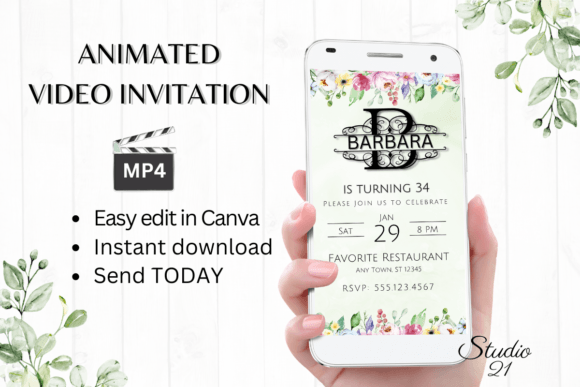 Monogram Letter B: A Digital Animated Invitation