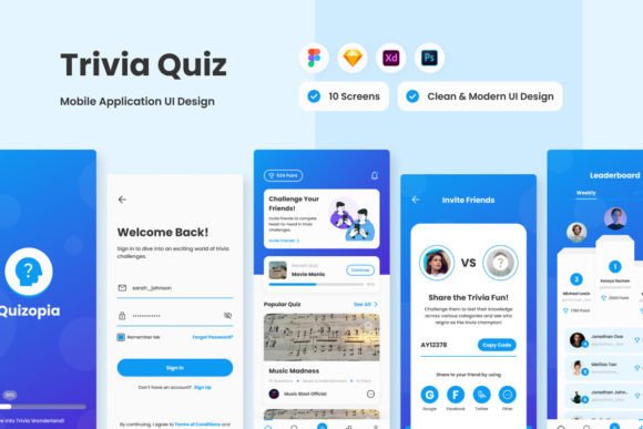 Quizopia - Trivia Quiz Mobile App: A Visual Deep Dive