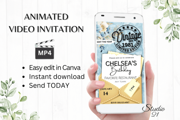 Retro Birthday Invitation: The Animated Template That Brings Back the Fun