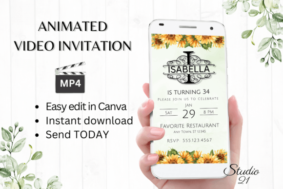 Smartphone Invitation (Monogram I): Your Digital Evite Solution