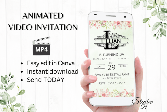 Smartphone Invitation (Monogram L): A Designer's Take on This Digital Evite