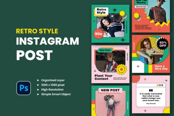 Upgrade Your Feed with Retro Style Instagram Post Templates